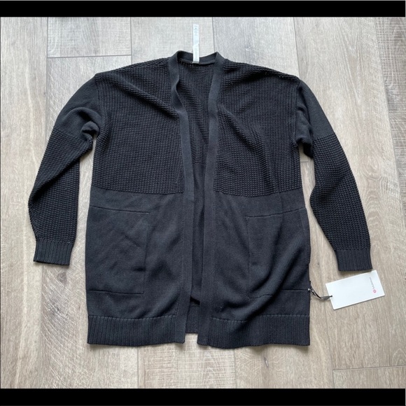 Lululemon Easy Embrace Wrap Sweater in Black - Picture 3 of 5